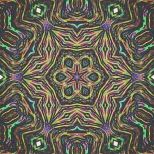 Kleurrijke abstracte kunst sticker (Voorkant)