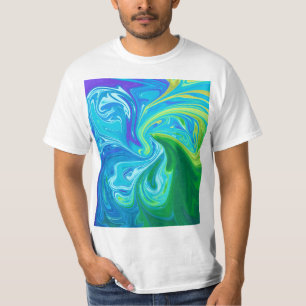 Kleurrijke abstracte kunst t-shirt