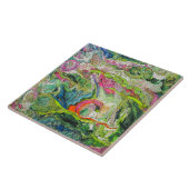 Kleurrijke Abstracte kunst Tegeltje (Zijkant)