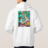 Kleurrijke Abstracte Kunst Trui Hoodie (Achterkant)