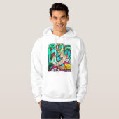 Kleurrijke Abstracte Kunst Trui Hoodie (Voorkant volledig)