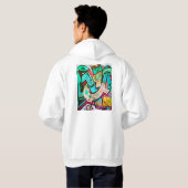 Kleurrijke Abstracte Kunst Trui Hoodie (Achterkant volledig)