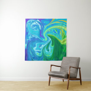 Kleurrijke abstracte kunst wandkleed