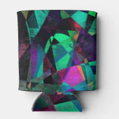 Kleurrijke Abstracte Kunst, Zwart, Blauwgroen & Blikjeskoeler (Achterkant)