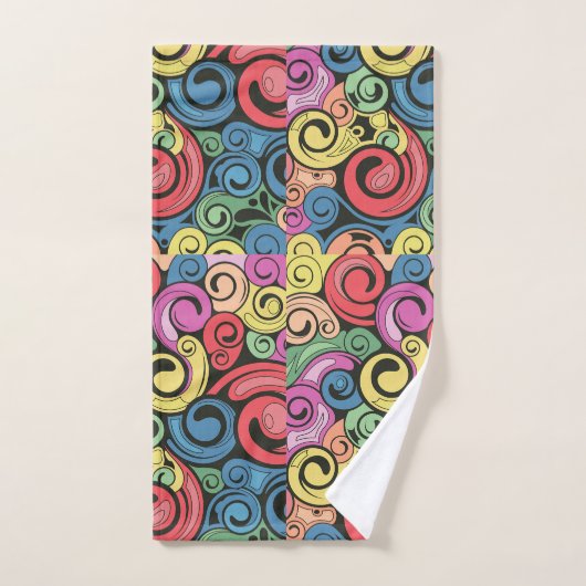 Kleurrijke Abstracte kunstcirkels Bad Handdoek (Handdoek)