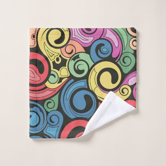 Kleurrijke Abstracte kunstcirkels Bad Handdoek (Wasdoekje)