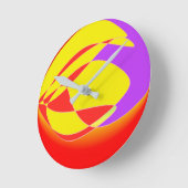 Kleurrijke Abstracte kunstklok Ronde Klok (Hoek)