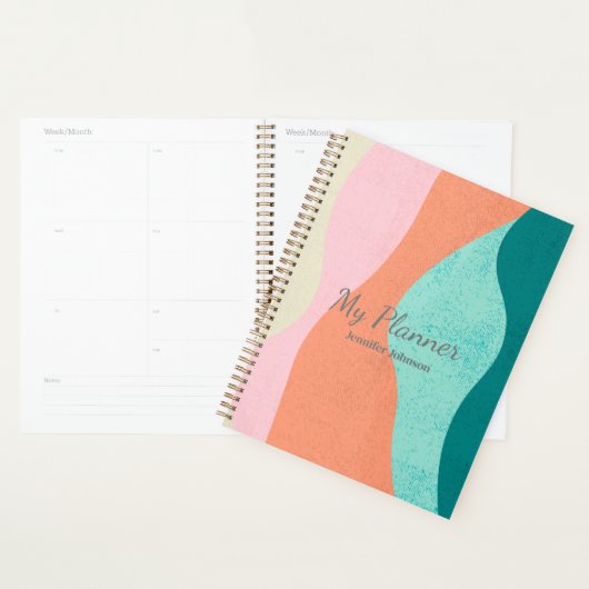 Kleurrijke Abstracte kunstplanner - gepersonalisee Planner (Display)