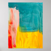 Kleurrijke Abstracte kunstschilderende achtergrond Poster (Voorkant)