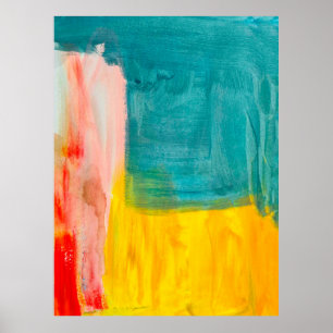 Kleurrijke Abstracte kunstschilderende achtergrond Poster