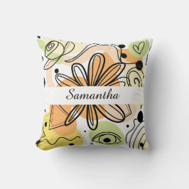 Kleurrijke Abstracte kunsttekening Kussen