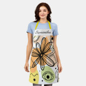 Kleurrijke Abstracte kunsttekening Schort (Gedragen)