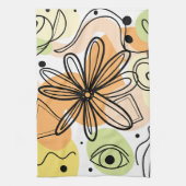 Kleurrijke Abstracte kunsttekening Theedoek (Verticaal)