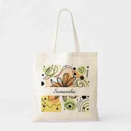 Kleurrijke Abstracte kunsttekening Tote Bag