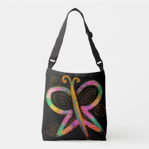 Kleurrijke Abstracte kunstvlinder Crossbody Tas