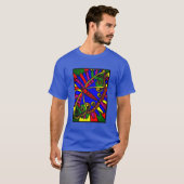 Kleurrijke Abstracte kunstvlinder T-shirt (Voorkant volledig)