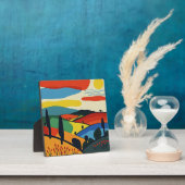 Kleurrijke Abstracte landschapskunst Fotoplaat (Insitu)