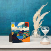 Kleurrijke Abstracte landschapskunst Fotoplaat (Insitu)