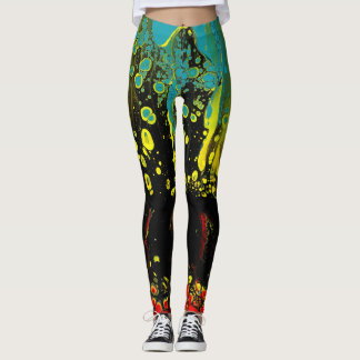 Kleurrijke Abstracte Leggings - "Het begin"