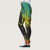 Kleurrijke Abstracte Leggings - "Het begin" (Links)