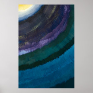 Kleurrijke Abstracte lijnen kunst Poster