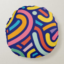 Kleurrijke Abstracte Lijnen Kussen