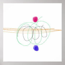 Kleurrijke Abstracte lijnen Poster