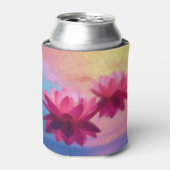 Kleurrijke Abstracte Lotus Flowers Blikjeskoeler (Blikje Voorkant)