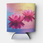 Kleurrijke Abstracte Lotus Flowers Blikjeskoeler (Voorkant)