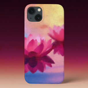 Kleurrijke Abstracte Lotus Flowers iPhone 13 Hoesje