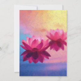 Kleurrijke Abstracte Lotus Flowers Kaart