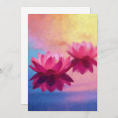 Kleurrijke Abstracte Lotus Flowers Kaart (Voorkant / Achterkant)