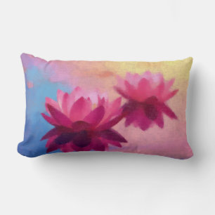 Kleurrijke Abstracte Lotus Flowers Kussen