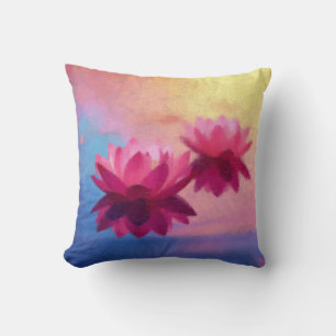 Kleurrijke Abstracte Lotus Flowers Kussen