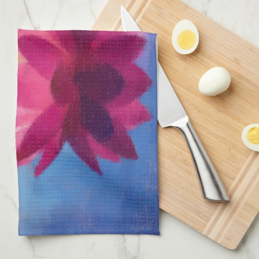 Kleurrijke Abstracte Lotus Flowers Theedoek (Quarter Fold)