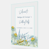 Kleurrijke abstracte madeliefje Frosted bruiloft W Acryl Bord (Hoek)