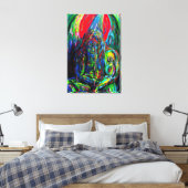 Kleurrijke Abstracte Man olie op Canvas (Insitu (Slaapkamer))