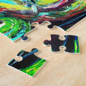 Kleurrijke Abstracte Man olie op Canvas Legpuzzel (Zijkant)
