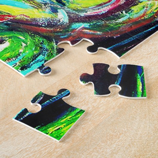 Kleurrijke Abstracte Man olie op Canvas Legpuzzel (Zijkant)