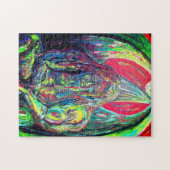 Kleurrijke Abstracte Man olie op Canvas Legpuzzel (Horizontaal)