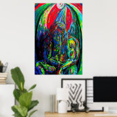 Kleurrijke Abstracte Man olie op Canvas Poster (Thuiskantoor)