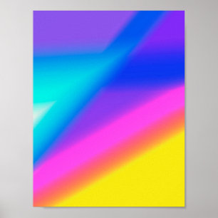 Kleurrijke abstracte, minimale bewerkbare jouw tek poster