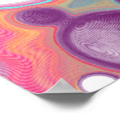 Kleurrijke Abstracte moderne digitale kunst Poster (Hoek)