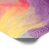 Kleurrijke Abstracte moderne digitale kunstmarmer Poster (Hoek)