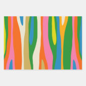 Kleurrijke Abstracte Moderne Hedendaagse Retro Inpakpapier Vel (Voorkant)