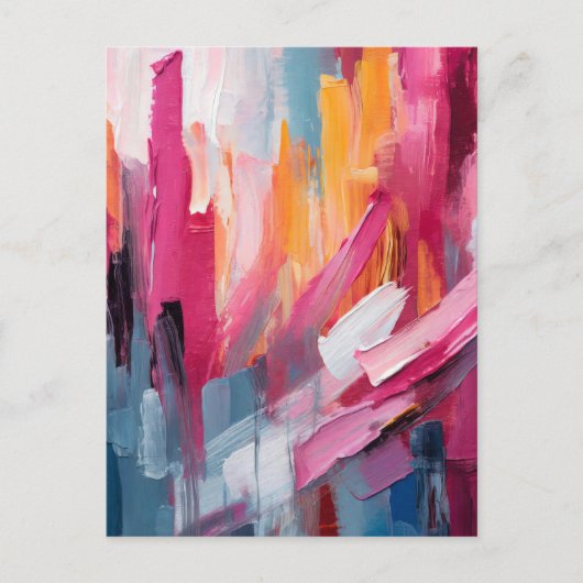 Kleurrijke Abstracte moderne kunst Briefkaart (Voorkant)