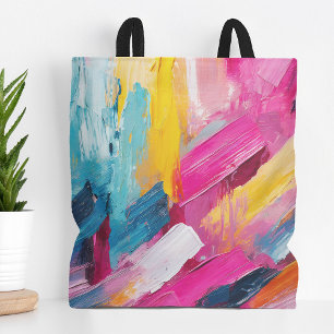 Kleurrijke Abstracte moderne kunst Draagtas
