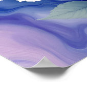 Kleurrijke Abstracte Moderne Kunst.Dromerig Roos o Poster (Hoek)