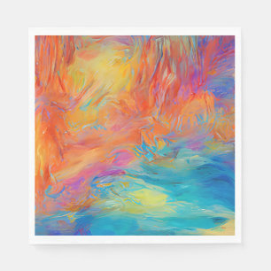 Kleurrijke Abstracte Moderne Kunst Leuk Servet
