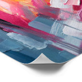 Kleurrijke Abstracte moderne kunst Poster (Hoek)